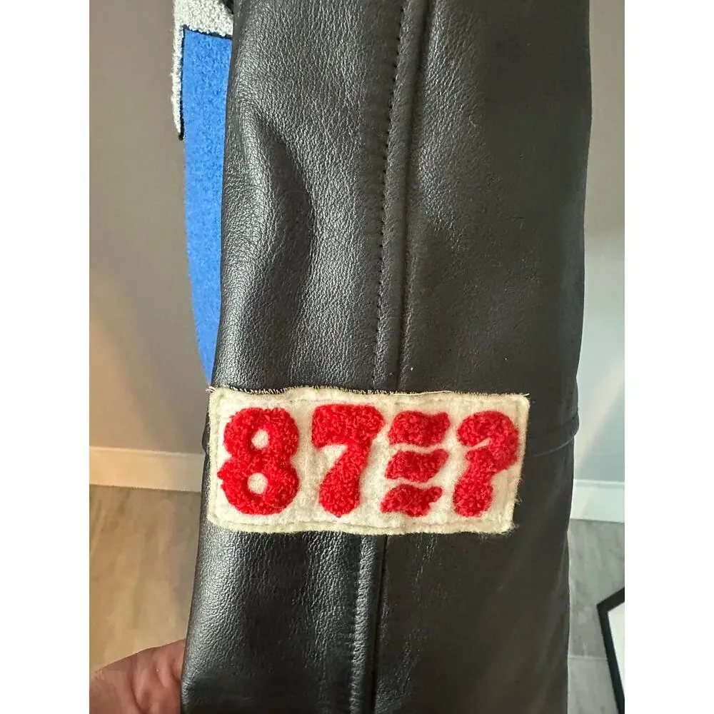 VTG MADE IN USA MEN'S XL 80’s Reebok Sports JACKET TENNIS OPEN Letterman Leather - Picture 7 of 7